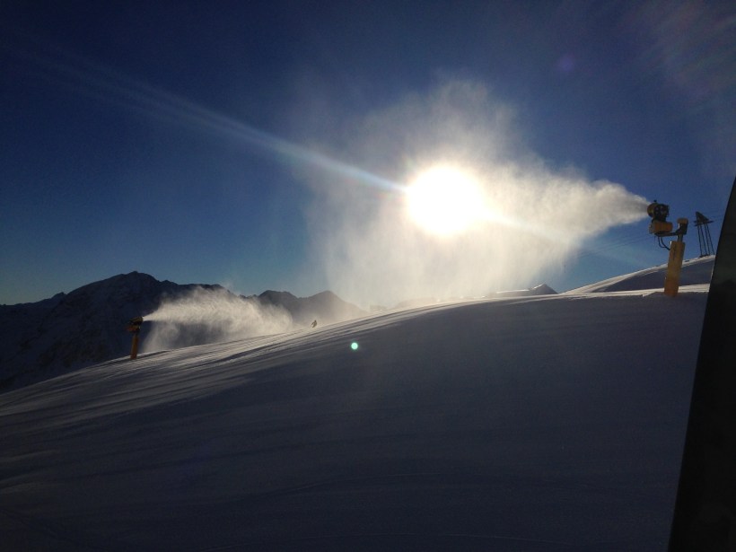 jedyny obłok: z armatki śnieżnej